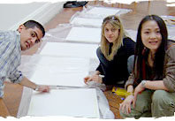 Photograph of international students at work