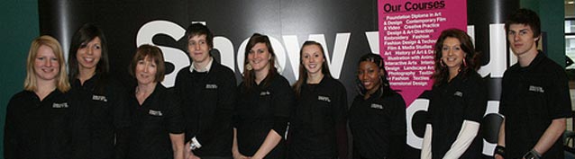 Student Ambassadors at an Open Day