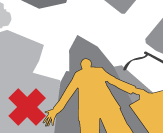 Drawing of someone getting lost in the city
