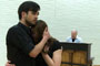Lucas Smith and Lowenna Melrose with Carl Davis at the piano