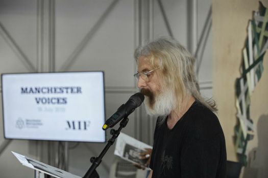 Actor and Manchester School of Theatre alumnus David Threlfall performed at the University's Glass House event