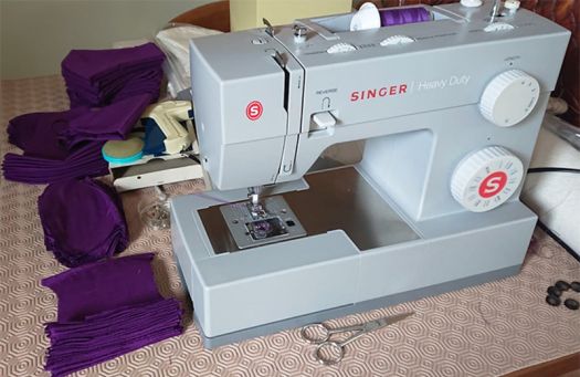 Image showing masks being created by university technicians