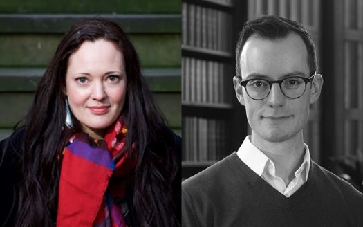 Image showing QuietManDave Prize winners Elisabeth Ingram Wallace and David Calder