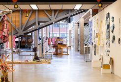 View of Degree Show textiles exhibition